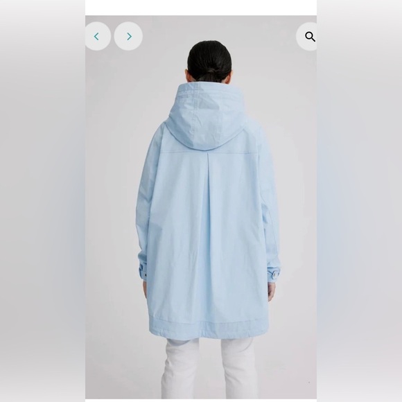 NWOT Nikki Jones Quinn Rain Jacket in Sky Blue , size Large - Picture 12 of 14